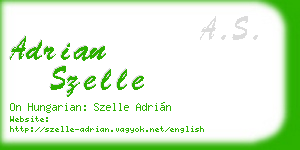 adrian szelle business card