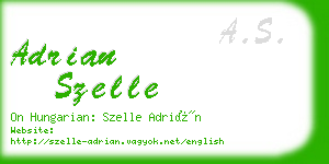 adrian szelle business card